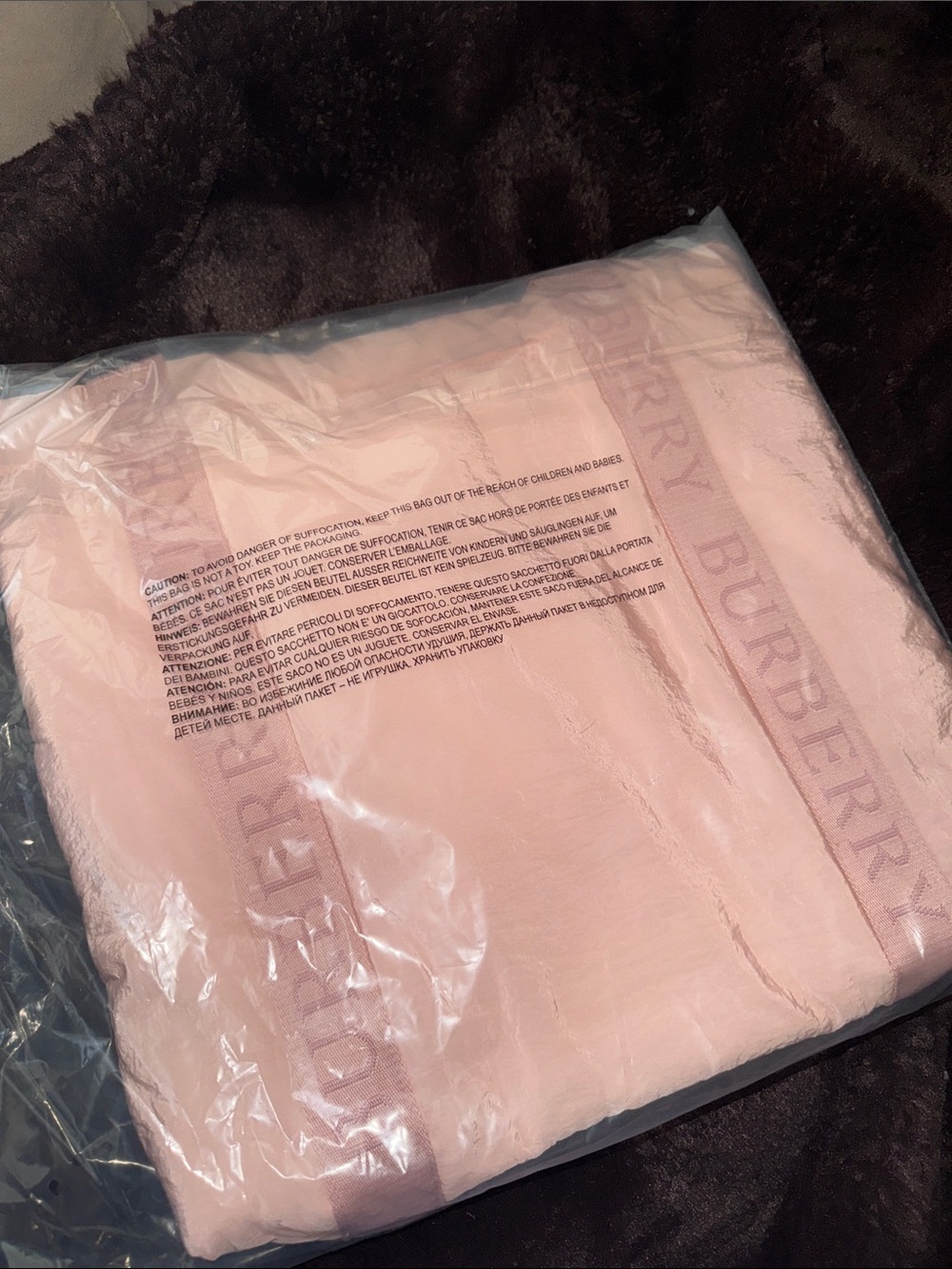 Burberry Pink Large Tote